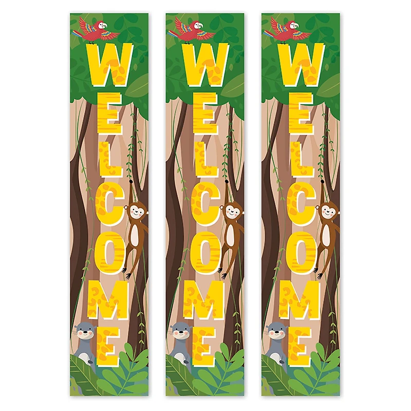 Creative Teaching Press® 8" x 39" Jungle Friends Welcome Banner, Pack of 3