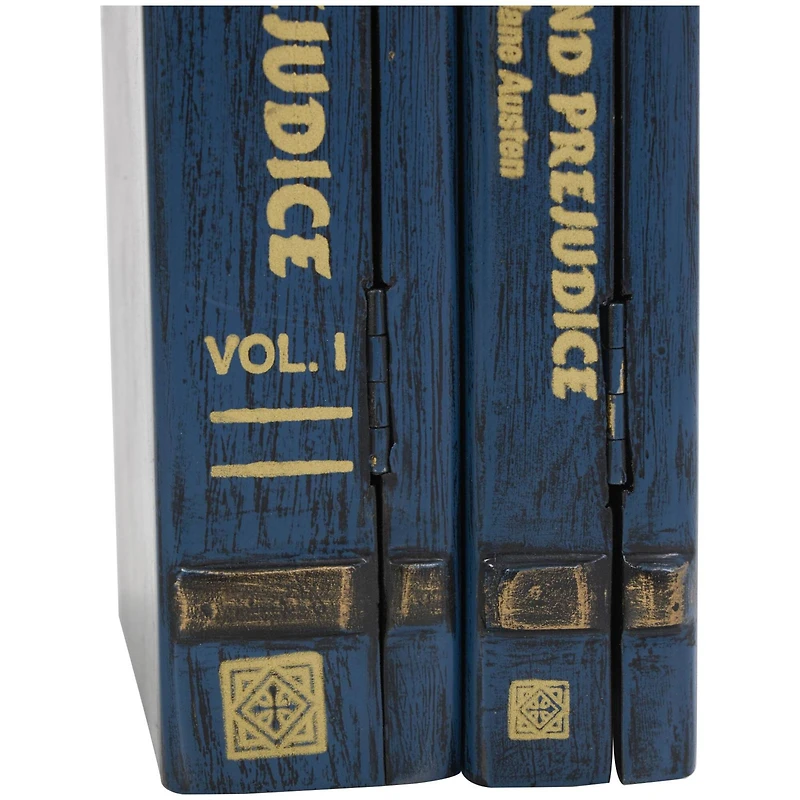 Blue Wooden Pride and Prejudice Storage Faux Book Box, 2ct.