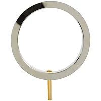 Silver Glass Geometric Round Hoop Sculpture Set