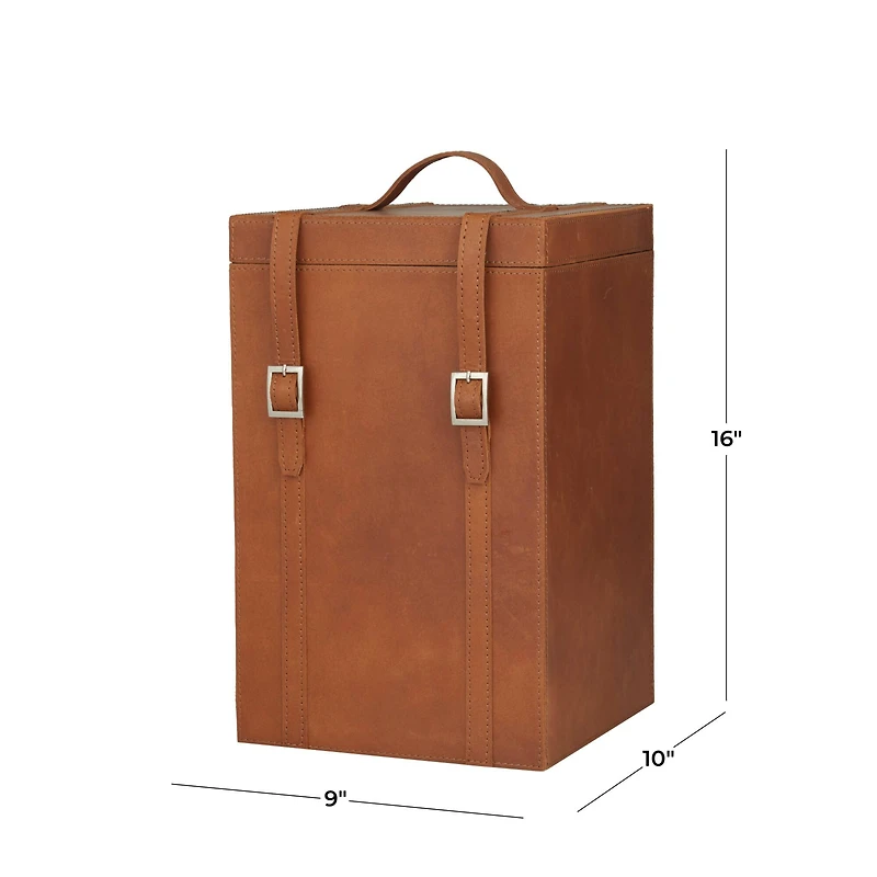 Tan Modern Wine Holder, 9" x 10" x 16"