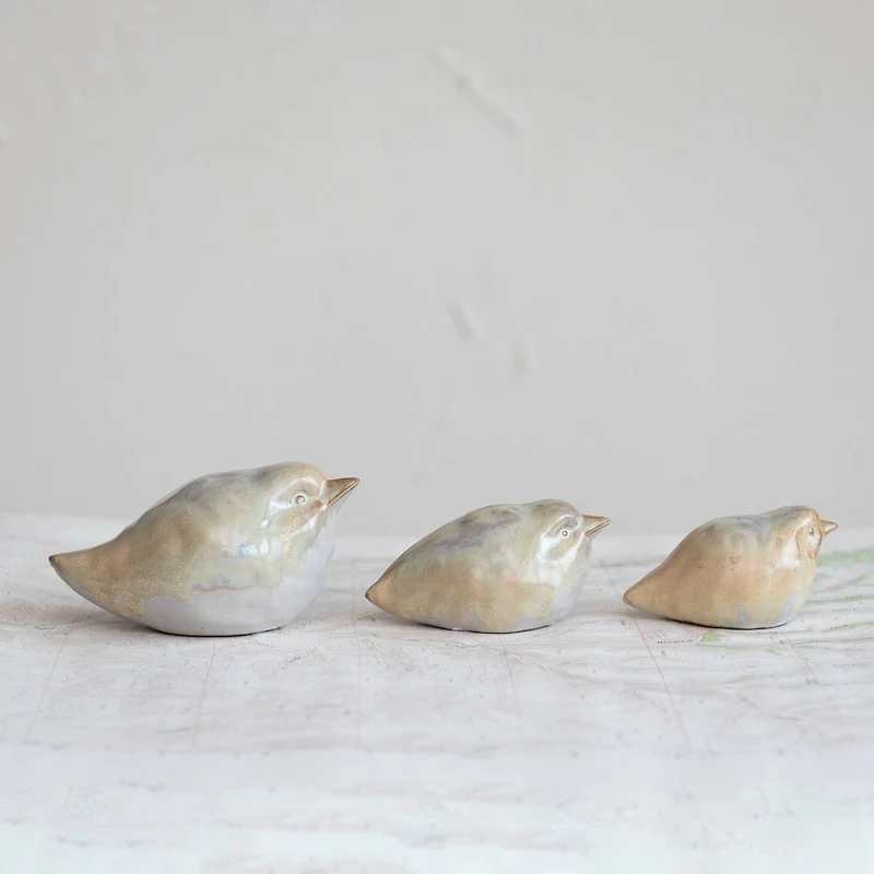 Hello Honey® Tan Ceramic Bird Figurine Set