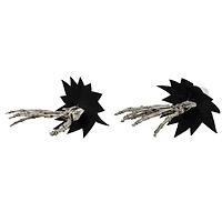 7" Skeleton Hands Halloween Window Decoration