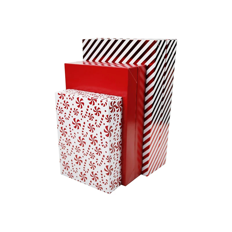 Peppermint Folded Gift Boxes Set by Celebrate It™