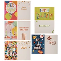 JAM Paper 4" x 6" Happy Birthday Assortment Cards & Matchings Envelope Set, 10ct.