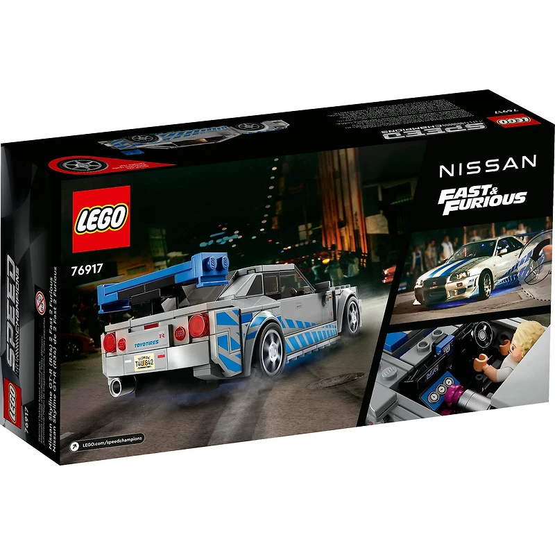 LEGO® Speed Champions 2 Fast 2 Furious Nissan Skyline GT-R (R34) 76917 (319 Pieces)