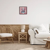 Stupell Industries Seas The Day Americana Anchor & Flag Phrase Framed Giclee Art