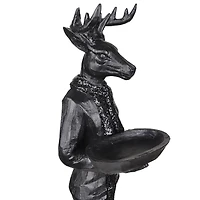 17.75" Black Deer Butler Tabletop Décor by Ashland®