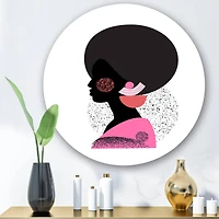 Designart - Ethnic Geometric Silhouette of Afro American I