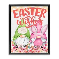 Stupell Industries Easter Wishes Gnomes Floater Framed Art