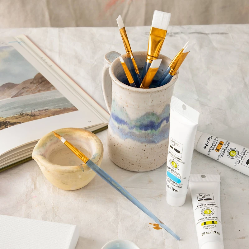 Synthetic Acrylic Piece Brush Combo By Artist's Loft® Necessities