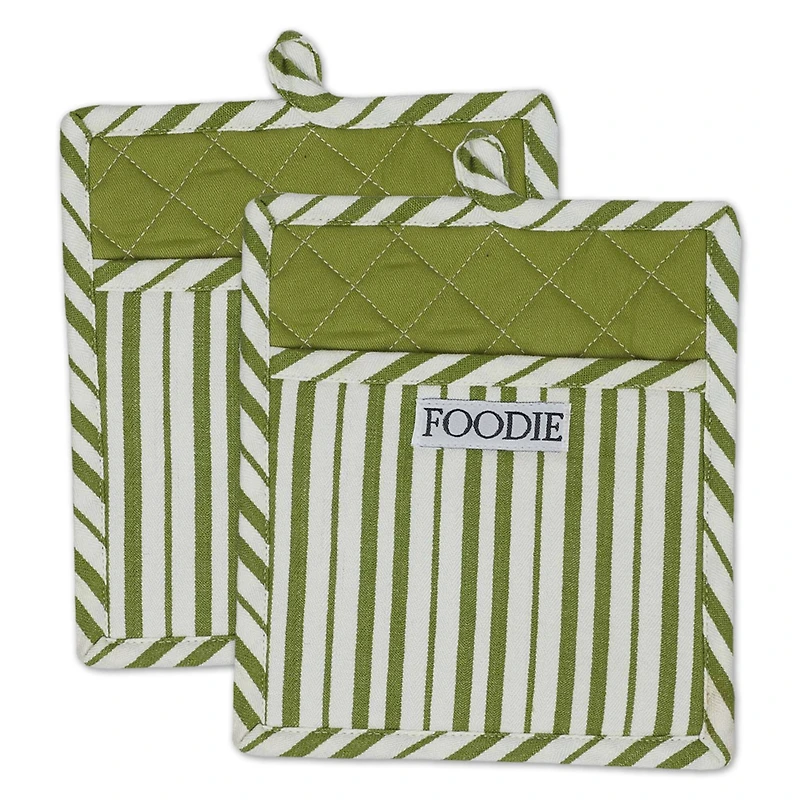 Parsley Foodie Gourmet Chef Potholder Set