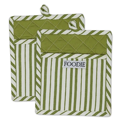Parsley Foodie Gourmet Chef Potholder Set