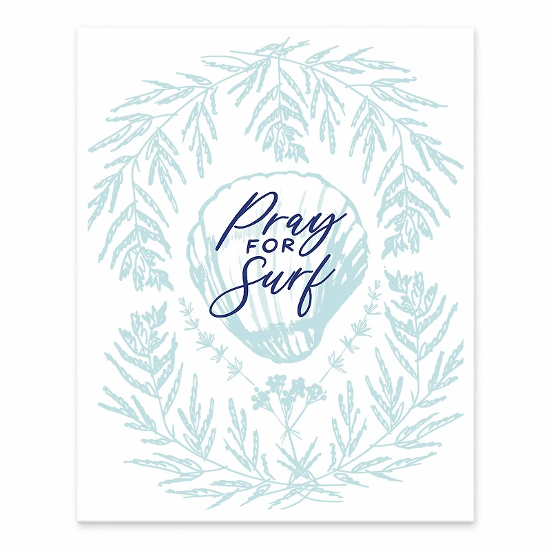 Pray For Surf Tabletop Canvas Accent