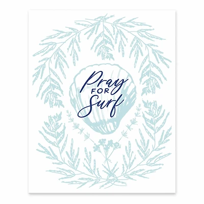 Pray For Surf Tabletop Canvas Accent