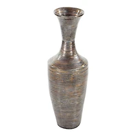 Dark Brown Bamboo Traditional Vase