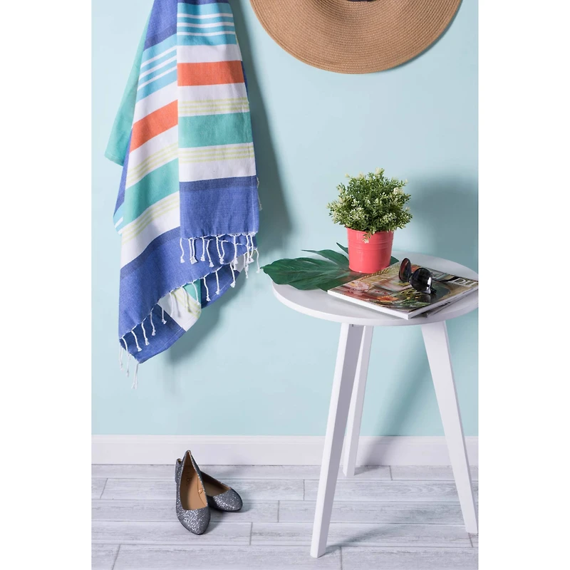 Fouta Towel Blue Beachy Stripe