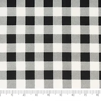 SINGER Christmas Black Buffalo Check Cotton Fabric