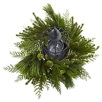 24" Mixed Pine Birdhouse Candelabrum