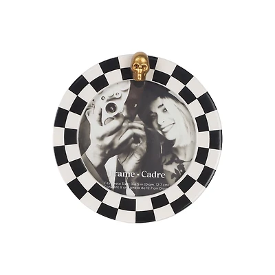 5" Black & White Skeleton Photo Frame by Ashland®