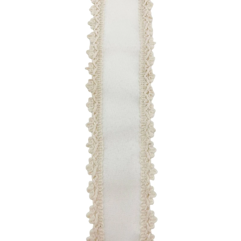 2.5" x 2yd. Faux Linen Trim Ribbon by Celebrate It®