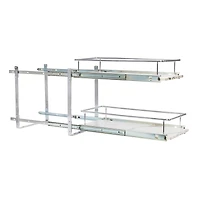 Household Essentials Glidez Marble 2-Tier Cabinet Organizer