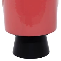 Red & Black Metal Modern Planter Set