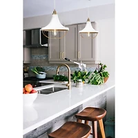 Hello Honey® Robert Stevenson Lighting Presley Caged Trumpet Metal Ceiling Light