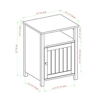 Walker Edison 18" Grooved Door Side Table