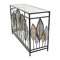 Black Metal Contemporary Console Table, 30" x 44" x 16"