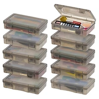 IRIS® Small Translucent Gray Snap-Tight Lid Supply Organizers, 10ct.