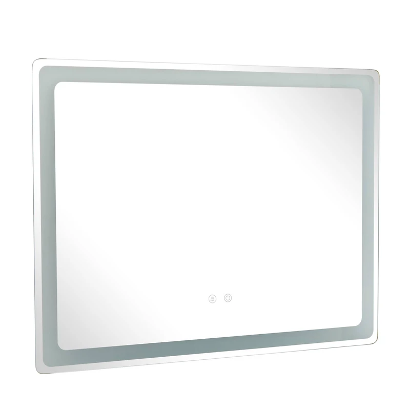 Clear Glass Modern Anti Fog Mirror, 36" x 1" x 28"