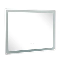 Clear Glass Modern Anti Fog Mirror, 36" x 1" x 28"