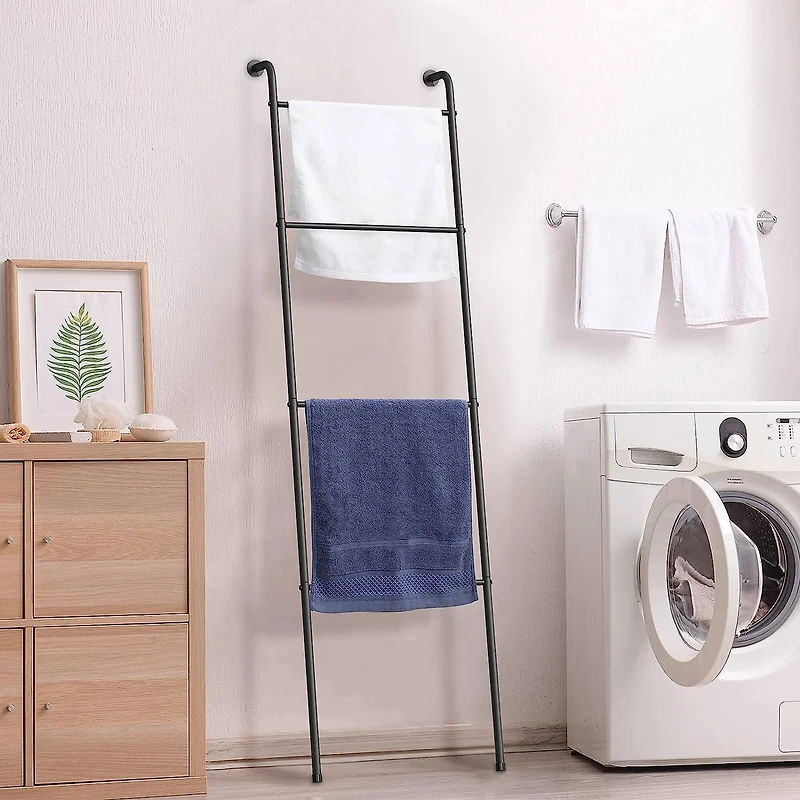 NEX™ Black Metal Blanket Ladder Holder Set