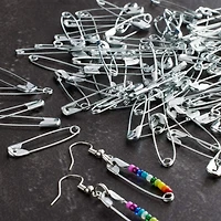 12 Packs: 200 ct. (2,400 total) 1.25" Rhodium Safety Pins by Bead Landing™