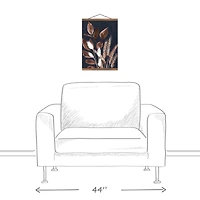 Autumn Botanicals I Teak Hanging Canvas