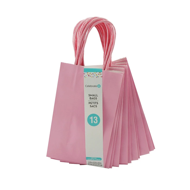 Small Pink Gift Bags by Celebrate It™, 13ct.