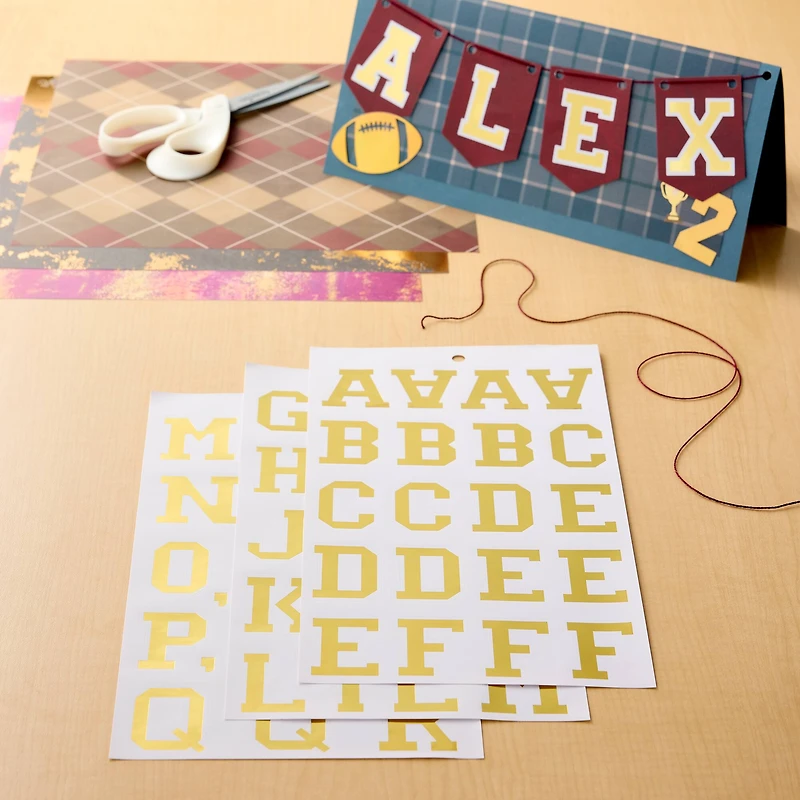 Golden Vinyl Alphabet Sticker Sheets by Recollections™