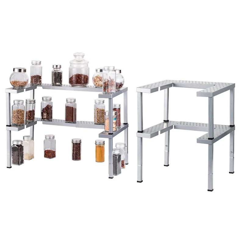 NEX™ Spicy Shelf Patented Stackable Organizer Adjustable Spice Rack
