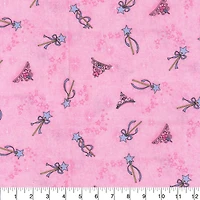 Fabric Traditions Pink Princess Wands Cotton Fabric