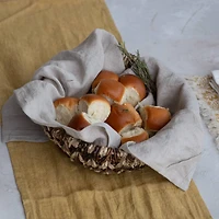 Hello Honey® 12.5" Brown Woven Buri & Banana Fiber Basket Organizer