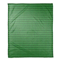 Green Diamond Pattern Fleece Blanket