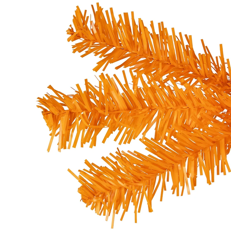 7ft. Pre-Lit Medium Orange Pine Artificial Christmas Tree, Clear Lights