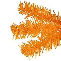 7ft. Pre-Lit Medium Orange Pine Artificial Christmas Tree, Clear Lights