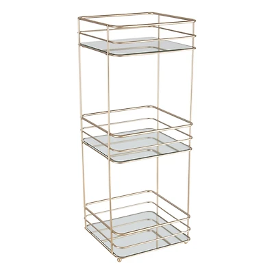 Elle Décor Satin Gold Tiered Spa Tower