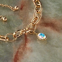 14K Gold Plated AB Austrian Crystal Oval Charm by Bead Landing™