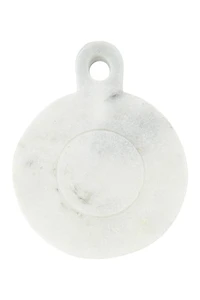 Hello Honey® 7.5" White Marble Dish with Handle