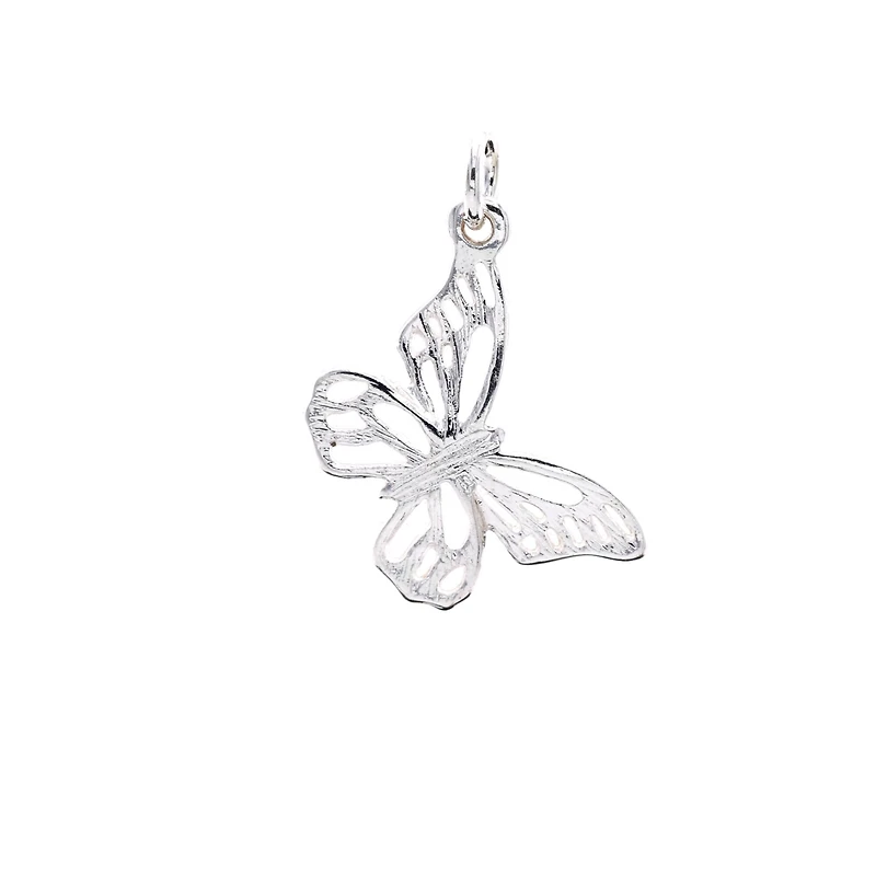 Charmalong™ Silver Plated Butterfly Charm by Bead Landing™