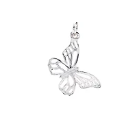 Charmalong™ Silver Plated Butterfly Charm by Bead Landing™