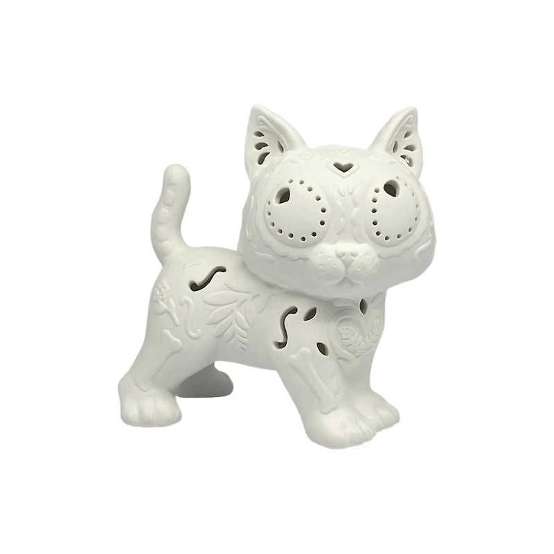 6.75" DIY LED Cat Ceramic Décor by Ashland®