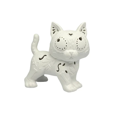 6.75" DIY LED Cat Ceramic Décor by Ashland®